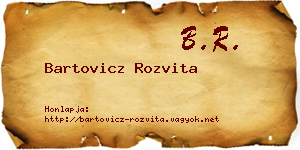 Bartovicz Rozvita névjegykártya